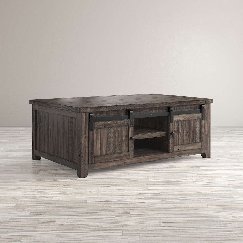 Jofran - Madison County Barn Door Cocktail Table in Barnood - 1700-5 view 6