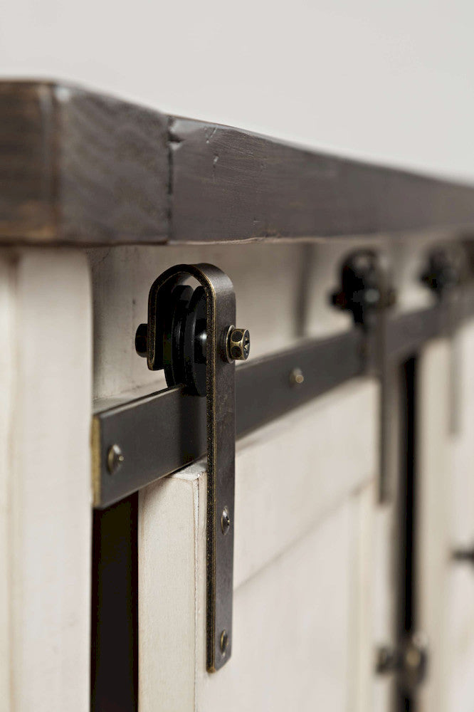 Jofran - Madison County Barn Door Cocktail Table in Vintage white - 1706-5 view 5