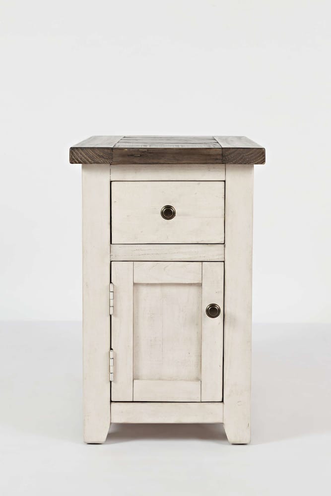 Jofran - Madison County Chairside Table in Vintage white - 1706-8 view 1