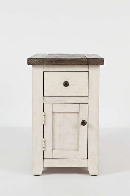 Jofran - Madison County Chairside Table in Vintage white - 1706-8 view 1