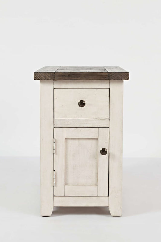 Jofran - Madison County Chairside Table in Vintage white - 1706-8 view 1