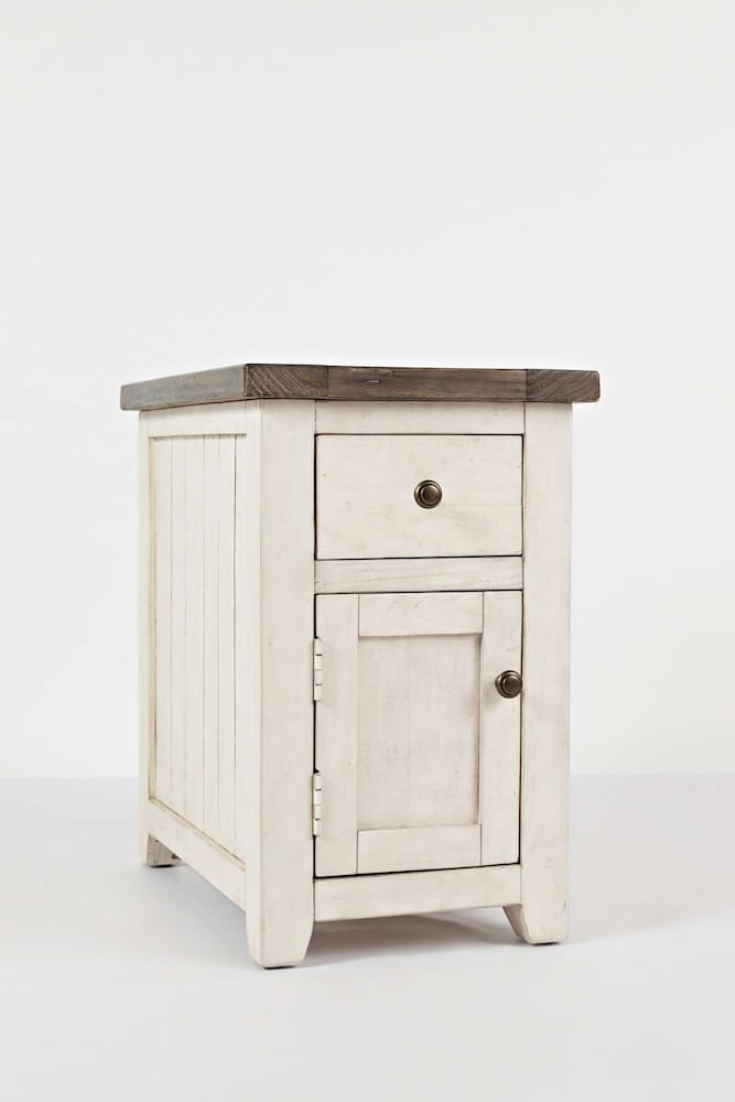 Jofran - Madison County Chairside Table in Vintage white - 1706-8 view 2