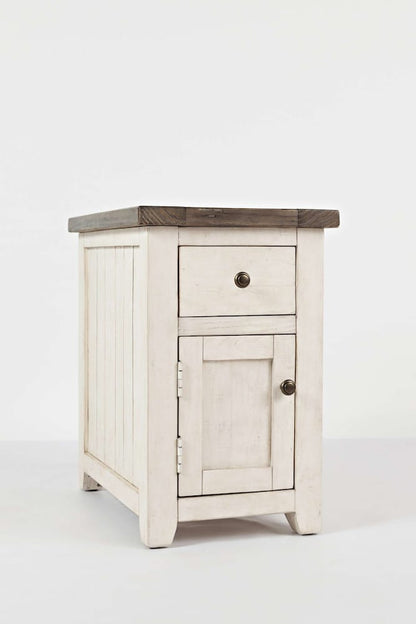 Jofran - Madison County Chairside Table in Vintage white - 1706-8 view 2