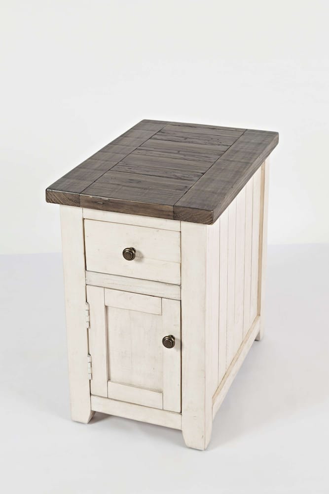 Jofran - Madison County Chairside Table in Vintage white - 1706-8 view 3