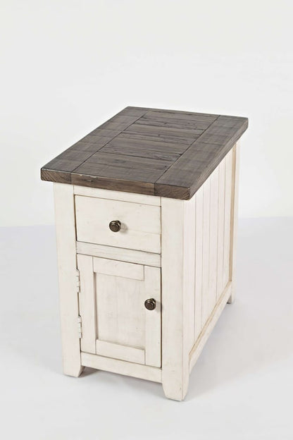 Jofran - Madison County Chairside Table in Vintage white - 1706-8 view 3