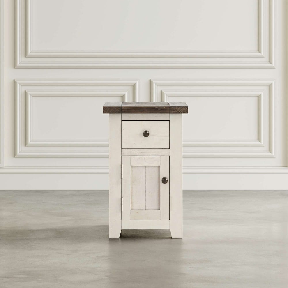 Jofran - Madison County Chairside Table in Vintage white - 1706-8 view 5