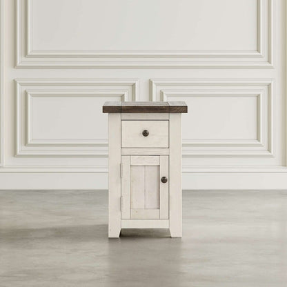 Jofran - Madison County Chairside Table in Vintage white - 1706-8 view 5
