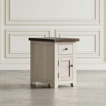 Jofran - Madison County Chairside Table in Vintage white - 1706-8 view 6