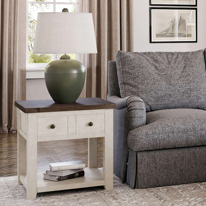 Jofran - Madison County Chairside Table in Vintage white - 1706-8 view 11
