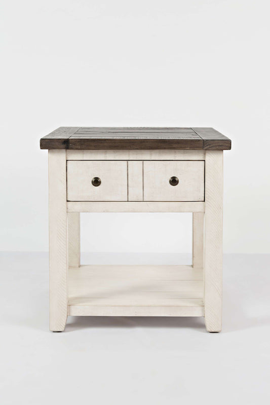 Jofran - Madison County End Table in Vintage white - 1706-3 view 1
