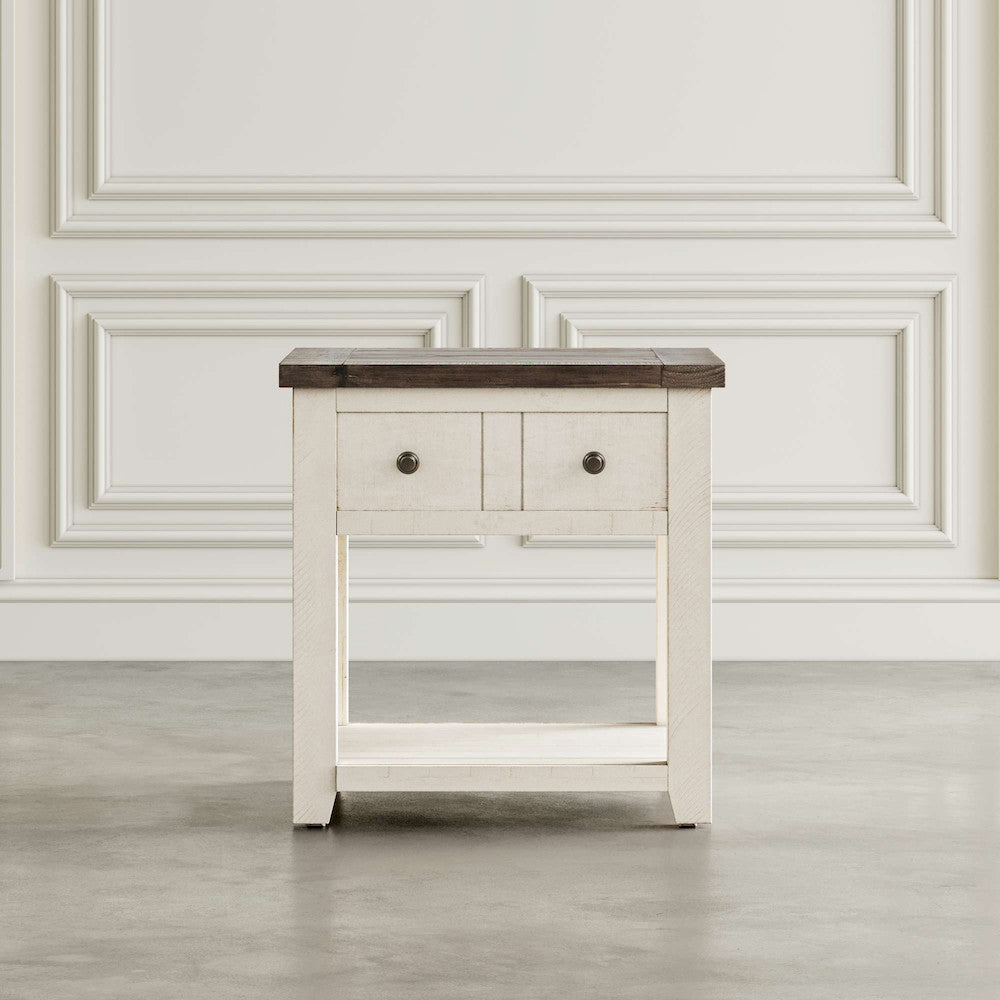 Jofran - Madison County End Table in Vintage white - 1706-3 view 5