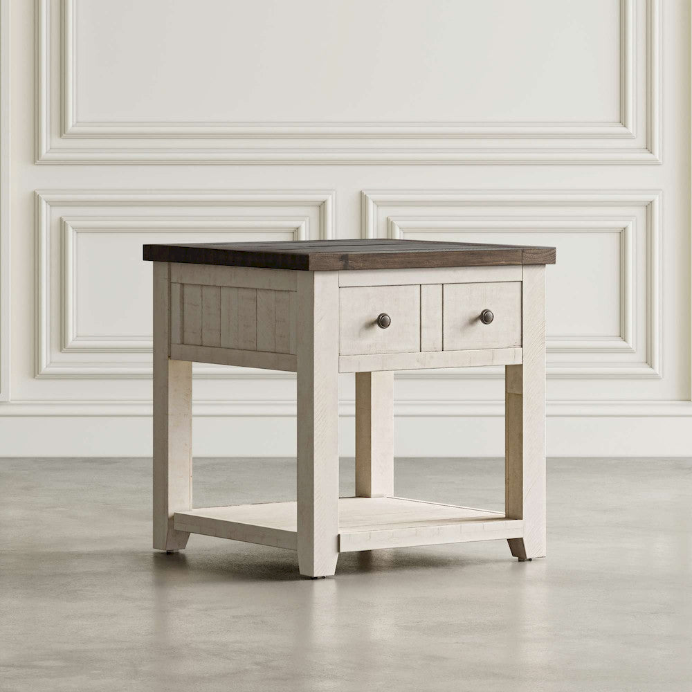 Jofran - Madison County End Table in Vintage white - 1706-3 view 6