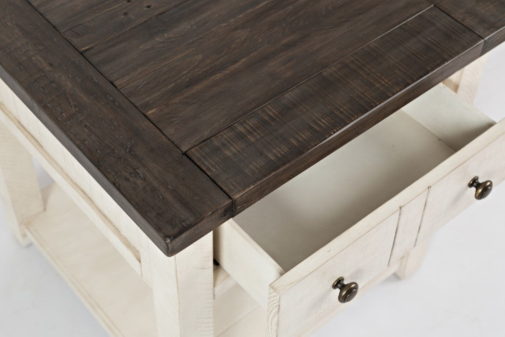 Jofran - Madison County End Table in Vintage white - 1706-3 veiw 3