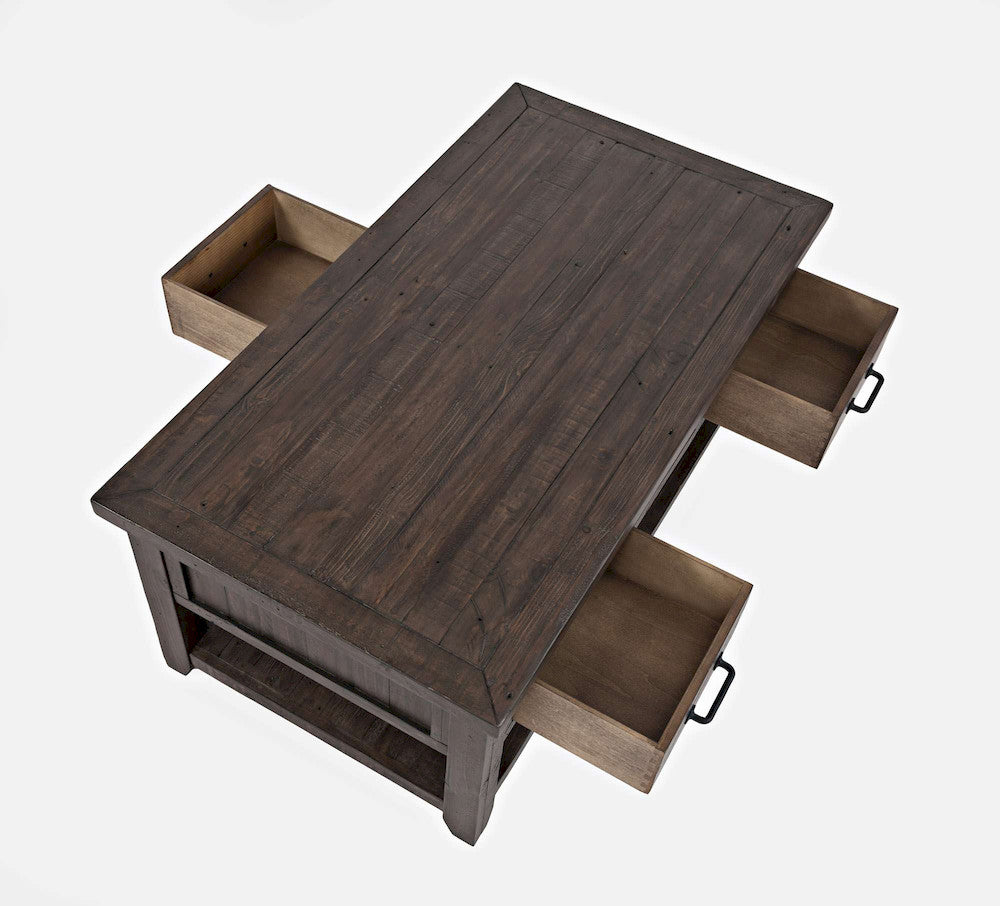 Jofran - Madison County Harris 3 Draer Cocktail Table in Barnood - 1700-11 view 6