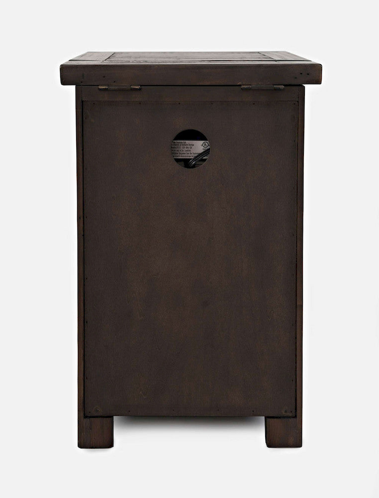 Jofran - Madison County Harris Power Chairside Table in Barnwood - 1700-18 view 4