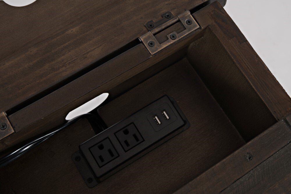 Jofran - Madison County Harris Power Chairside Table in Barnwood - 1700-18 veiw 6