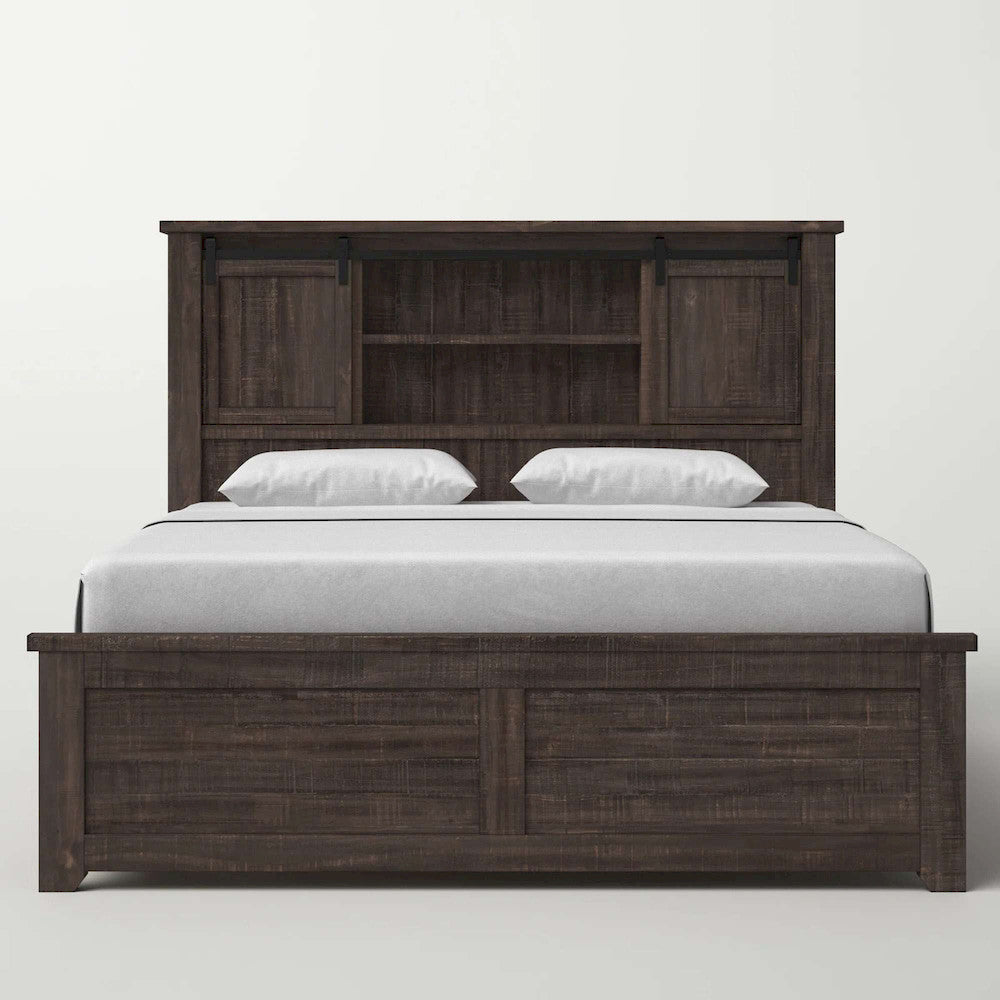 Jofran - Madison County King Barn Door Bed in Barnwood - 1700B-KBDHB-KPFB-KRS view 1