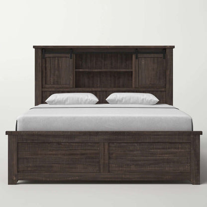 Jofran - Madison County King Barn Door Bed in Barnwood - 1700B-KBDHB-KPFB-KRS view 1