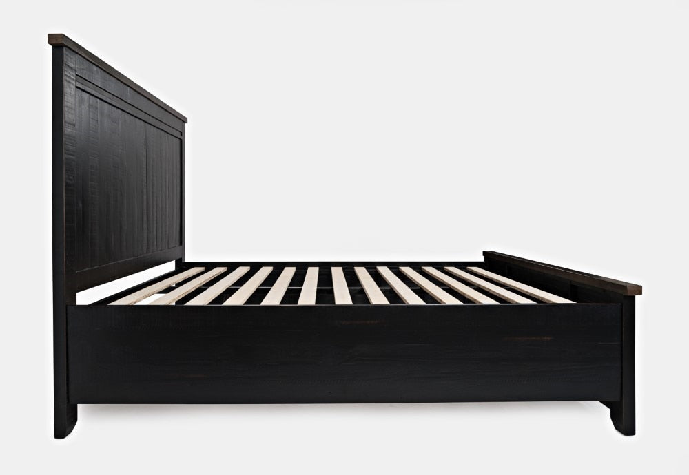 Jofran - Madison County King Panel Bed in Vintage Black - 1702B-KPHB-KPFB-KRS veiw 4