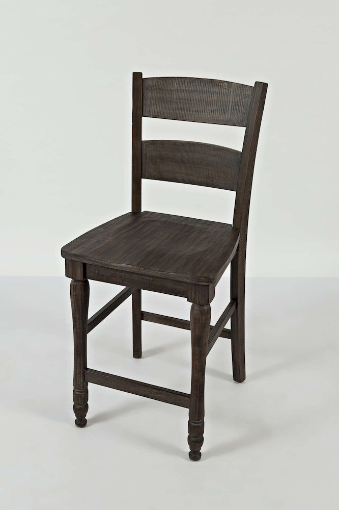 Jofran - Madison County Ladderback Counter Stool in Barnood (Set of 2) - 1700-BS401KD view 2