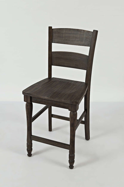 Jofran - Madison County Ladderback Counter Stool in Barnood (Set of 2) - 1700-BS401KD view 2