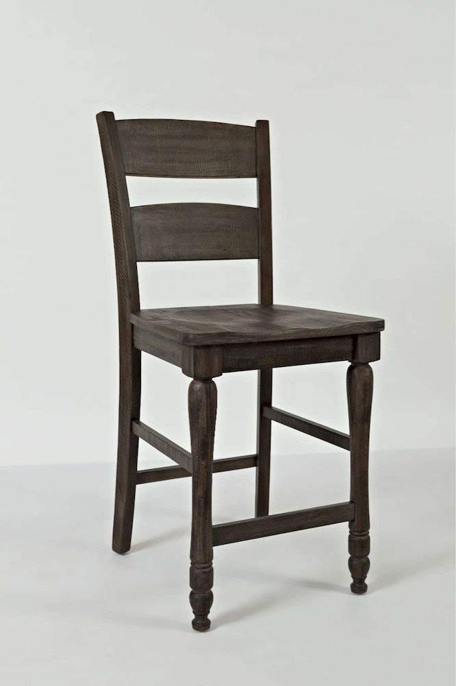 Jofran - Madison County Ladderback Counter Stool in Barnood (Set of 2) - 1700-BS401KD view 3