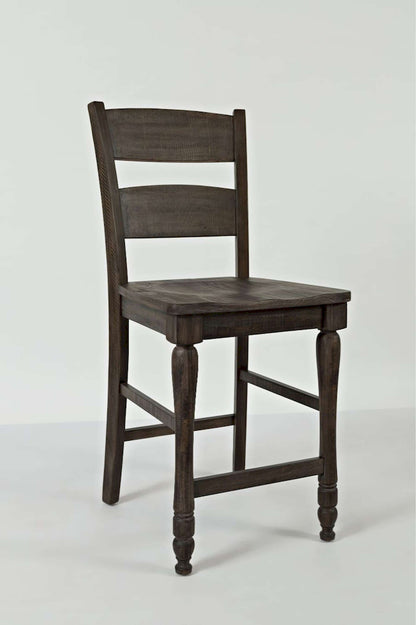 Jofran - Madison County Ladderback Counter Stool in Barnood (Set of 2) - 1700-BS401KD view 3