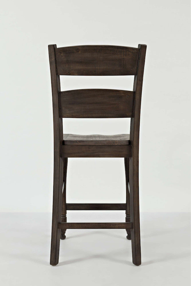 Jofran - Madison County Ladderback Counter Stool in Barnood (Set of 2) - 1700-BS401KD view 4