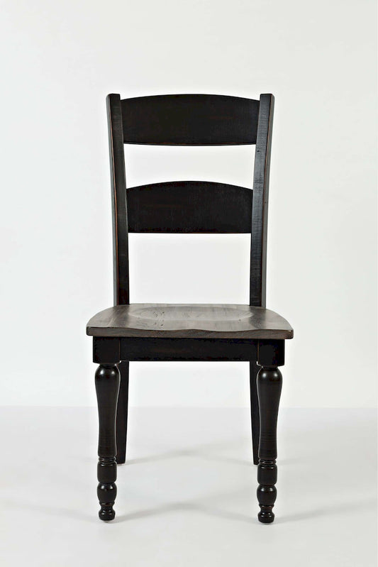 Jofran - Madison County Ladderback Dining Chair in Vintage Black (Set of 2) - 1702-401KD view 1