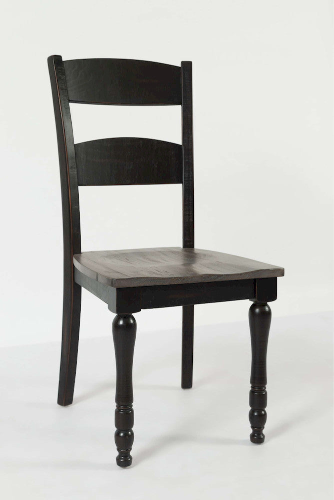 Jofran - Madison County Ladderback Dining Chair in Vintage Black (Set of 2) - 1702-401KD view 2