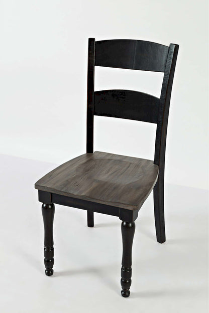 Jofran - Madison County Ladderback Dining Chair in Vintage Black (Set of 2) - 1702-401KD view 3