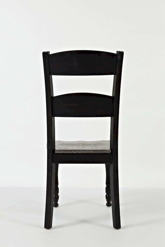 Jofran - Madison County Ladderback Dining Chair in Vintage Black (Set of 2) - 1702-401KD view 4
