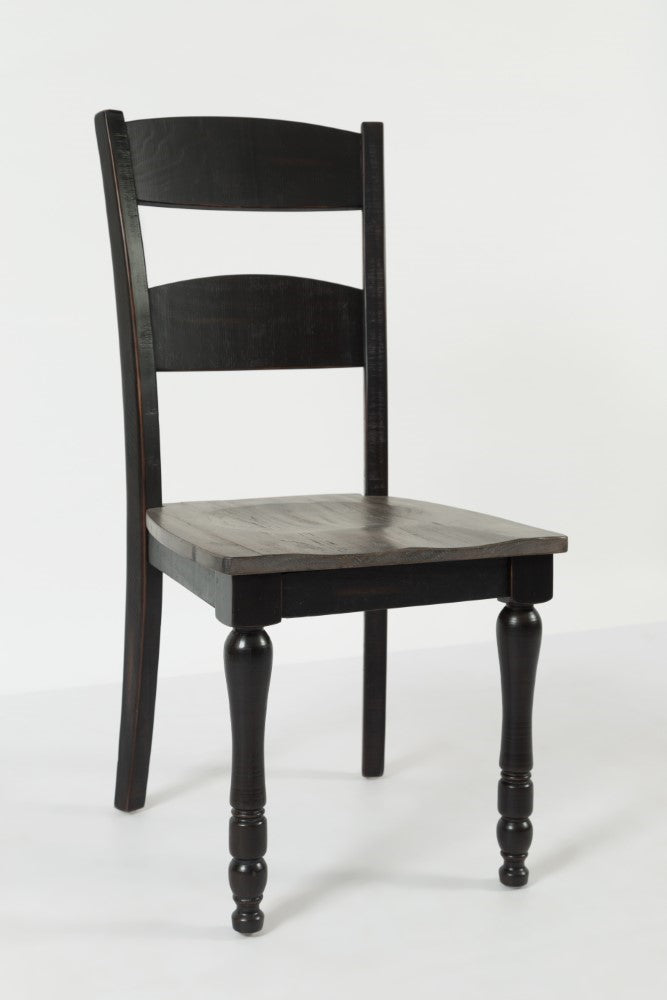Jofran - Madison County Ladderback Dining Chair in Vintage Black (Set of 2) - 1702-401KD veiw 1