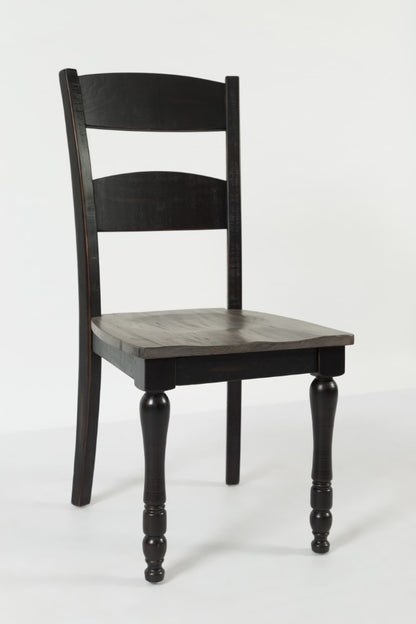 Jofran - Madison County Ladderback Dining Chair in Vintage Black (Set of 2) - 1702-401KD veiw 1