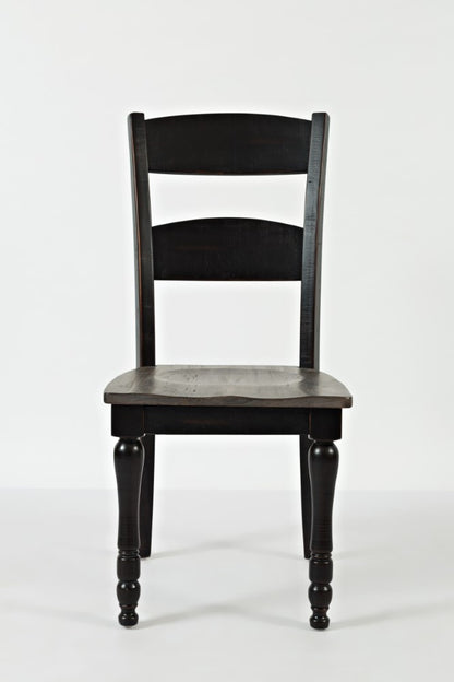 Jofran - Madison County Ladderback Dining Chair in Vintage Black (Set of 2) - 1702-401KD veiw 3