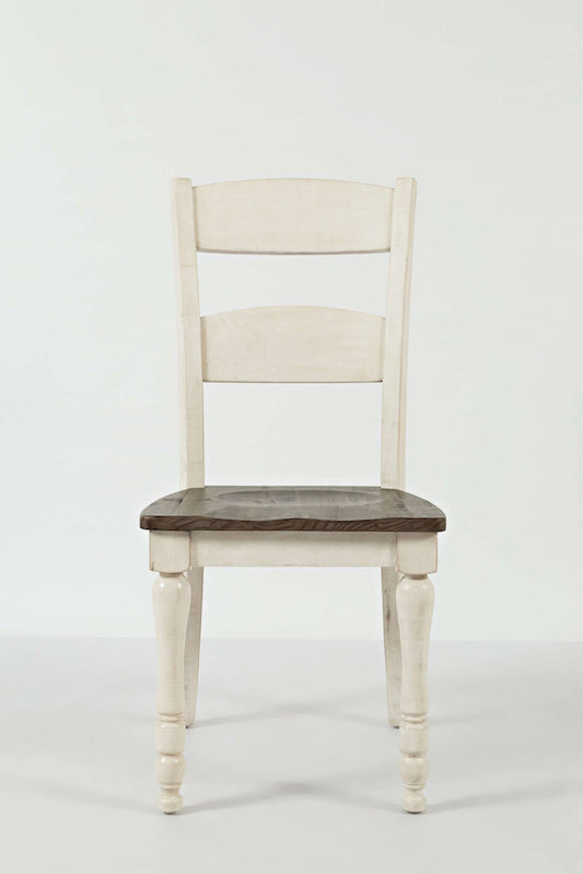 Jofran - Madison County Ladderback Dining Chair in Vintage White (Set of 2) - 1706-401KD view 1