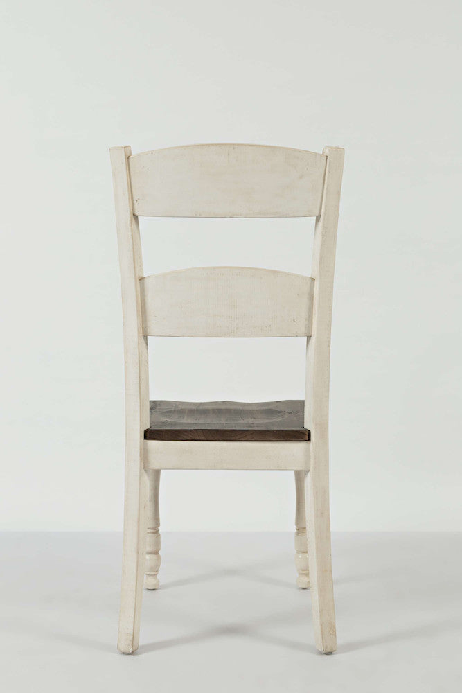 Jofran - Madison County Ladderback Dining Chair in Vintage White (Set of 2) - 1706-401KD view 4