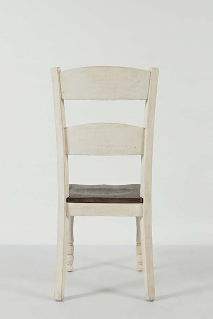 Jofran - Madison County Ladderback Dining Chair in Vintage White (Set of 2) - 1706-401KD view 4