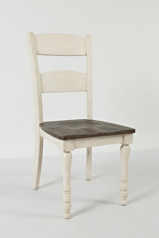 Jofran - Madison County Ladderback Dining Chair in Vintage White (Set of 2) - 1706-401KD veiw 1