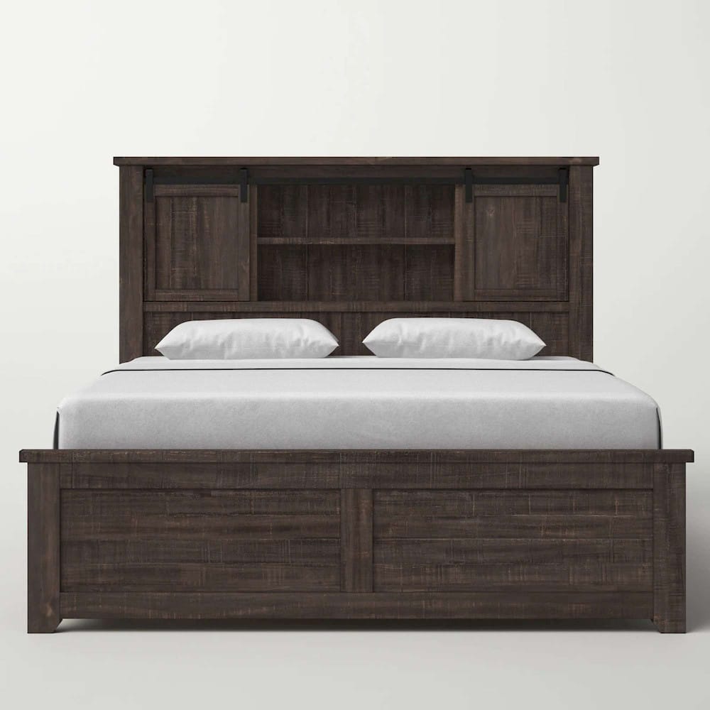 Jofran - Madison County Queen Barn Door Bed in Barnood - 1700B-QBDHB-QPFB-QRS view 1
