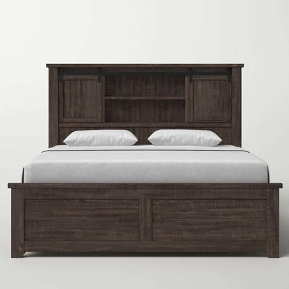 Jofran - Madison County Queen Barn Door Bed in Barnood - 1700B-QBDHB-QPFB-QRS view 1