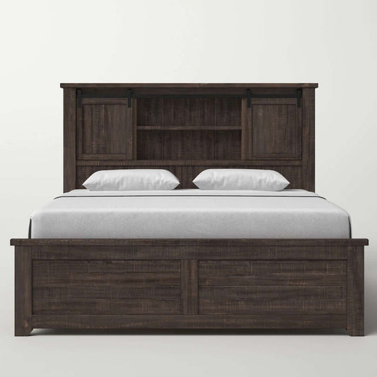 Jofran - Madison County Queen Barn Door Bed in Barnood - 1700B-QBDHB-QPFB-QRS view 1