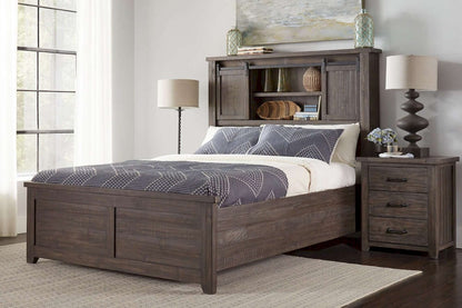 Jofran - Madison County Queen Barn Door Bed in Barnood - 1700B-QBDHB-QPFB-QRS view 5