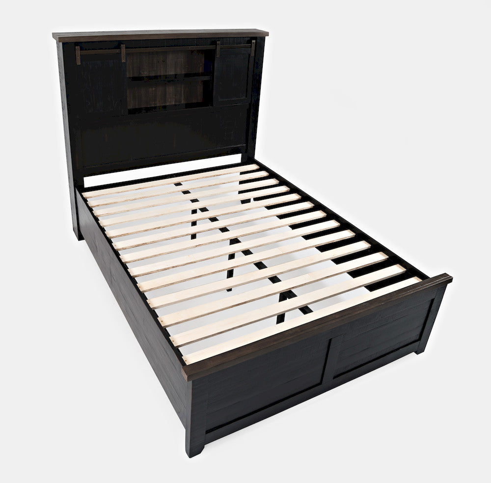 Jofran - Madison County Queen Barn Door Bed in Vintage Black - 1702B-QBDHB-QPFB-QRS view 2