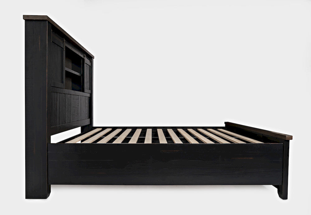 Jofran - Madison County Queen Barn Door Bed in Vintage Black - 1702B-QBDHB-QPFB-QRS view 4