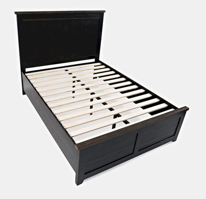 Jofran - Madison County Queen Panel Bed in Vintage Black - 1702B-QPHB-QPFB-QRS view 2