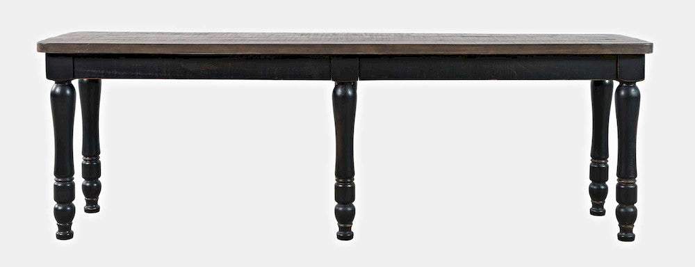 Jofran - Madison County Reclaimed Pine 54in Dining Bench - Vintage Black - 1702-14KD view 1