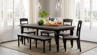 Jofran - Madison County Reclaimed Pine 54in Dining Bench - Vintage Black - 1702-14KD view 3