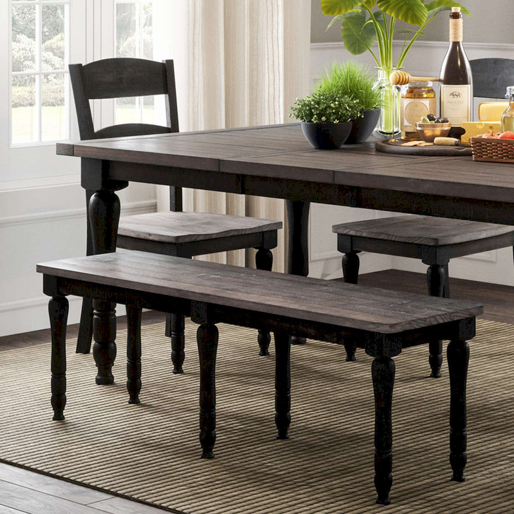 Jofran - Madison County Reclaimed Pine 54in Dining Bench - Vintage Black - 1702-14KD view 5