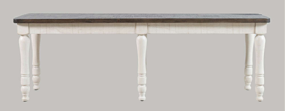 Jofran - Madison County Reclaimed Pine 54in Dining Bench - Vintage White - 1706-14KD view 1